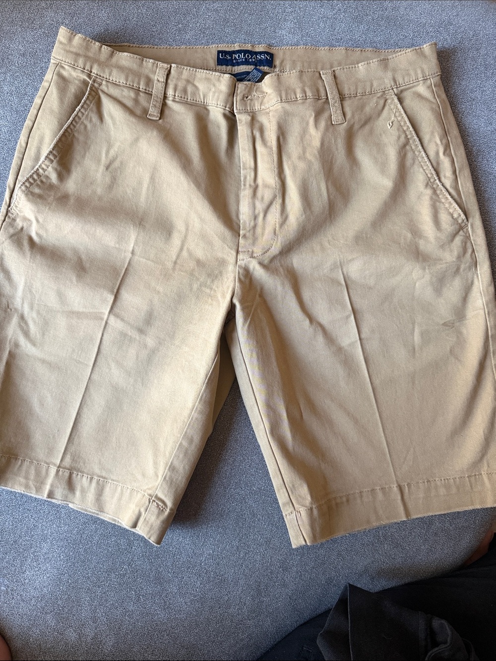 U.S. Polo Assn. Men's Khaki Cotton Chino Shorts